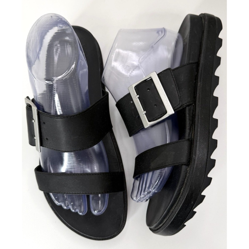 Sorel Women's Roaming Platform Double Strap Slide in Black Size 9.5